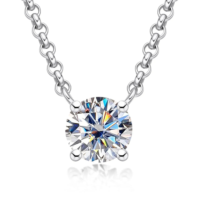 AnuJewel D Color 1ct 2ct 3ct Moissanite Diamond  18K Gold Plated Pendant Necklace For Women  Anniversary Gifts Wholesale