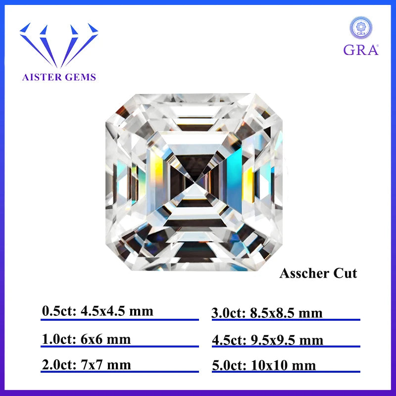 White D Color Moissanite diamonds with GRA Certificate Round Oval Heart Emerald Princess Radiant Cushion Trilliant Marquise Cut