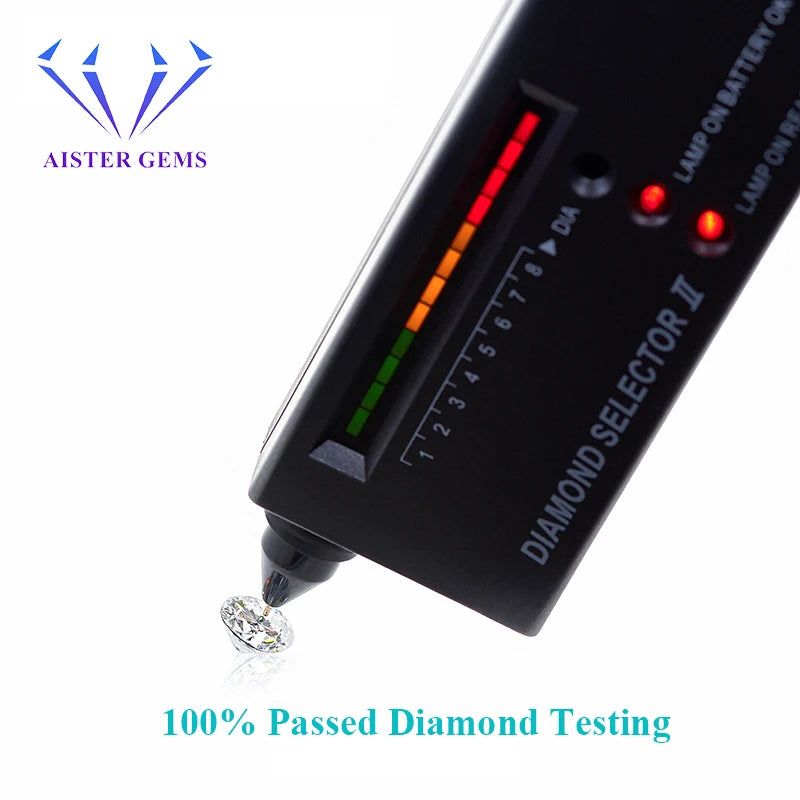 4 / 5 / 6 / 8 / 10 Pcs / Lot Wholesale Moissanite Loose Stones D Color Lab Diamond Positive Pass Tester with GRA Certificate