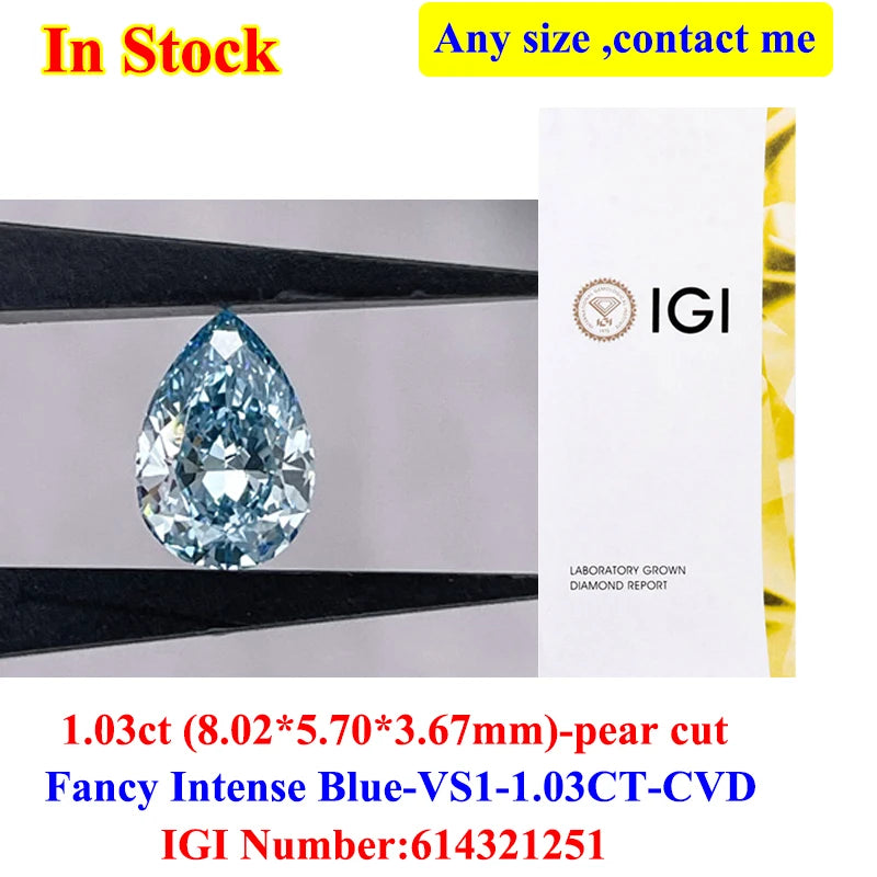 0.5-3CT IGI GIA Certificate HPHT CVD Lab Grown Diamond Loose 0.3/0.5CT DEFG VVS-SI Gemstone Super White for Wedding Fine Jewelry