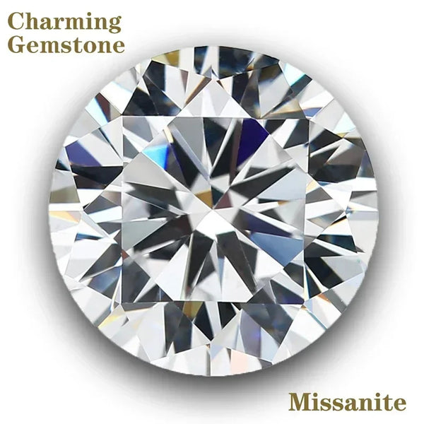 Moissanite Stone D Color Vvs1 Round Cut 0.1CT-12CT with GRA Certificate Wholesale Moissanite Loose Gemstones  Jewelry Making