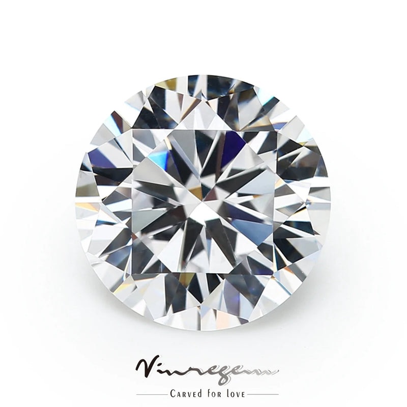 Vinregem 100% Passed Diamond Test Excellent Round Cut 6.5MM 1CT Real D Moissanite VVS1 GRA Loose Gemstone Fine Jewelry Wholesale