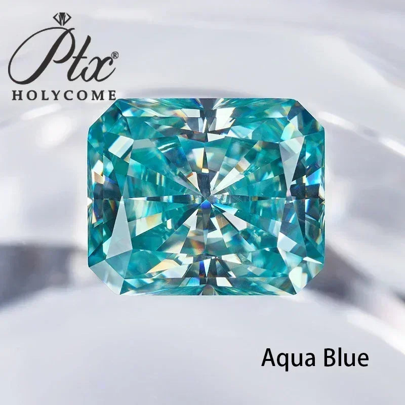 New Brilliant Radiant Cut Brilliant Loose Moissanite Diamond With GRA  Original D Black Green Vivid Blue Aqua Blue Champagne DIY