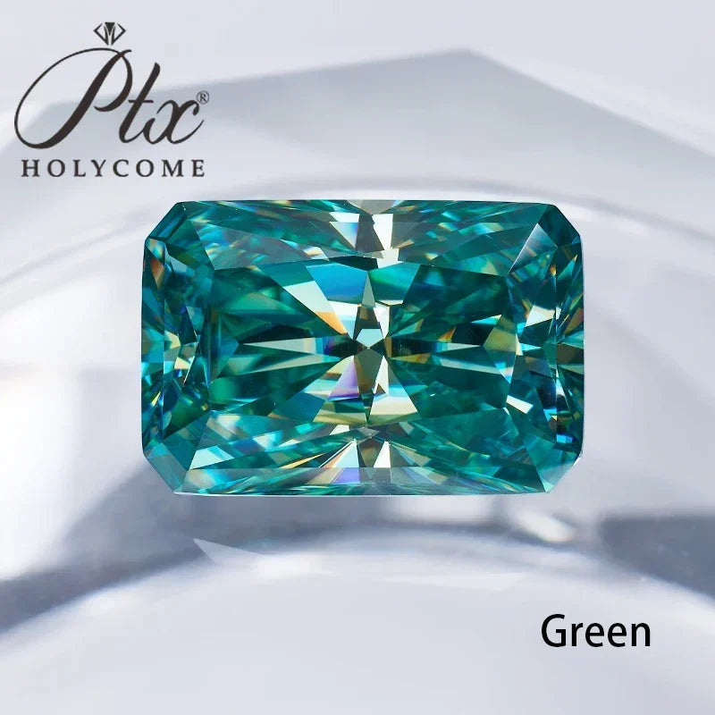 New Brilliant Radiant Cut Brilliant Loose Moissanite Diamond With GRA  Original D Black Green Vivid Blue Aqua Blue Champagne DIY