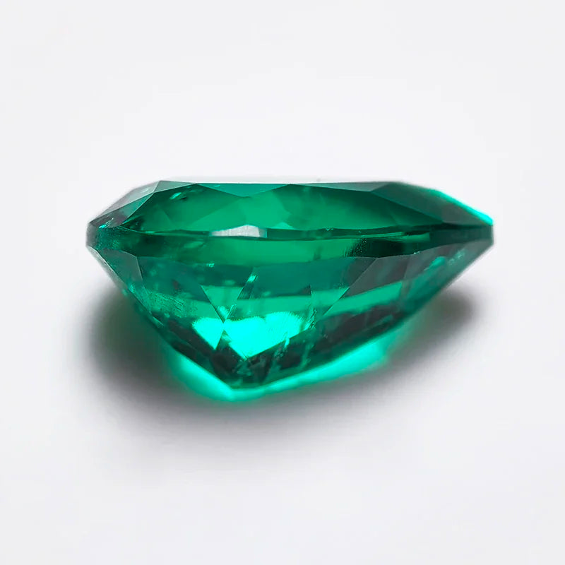 Top Hydrothermal Columbia Lab Grown Emerald Gemstone Pear Cut Synthetic Emerald Stone With AGL Certificate