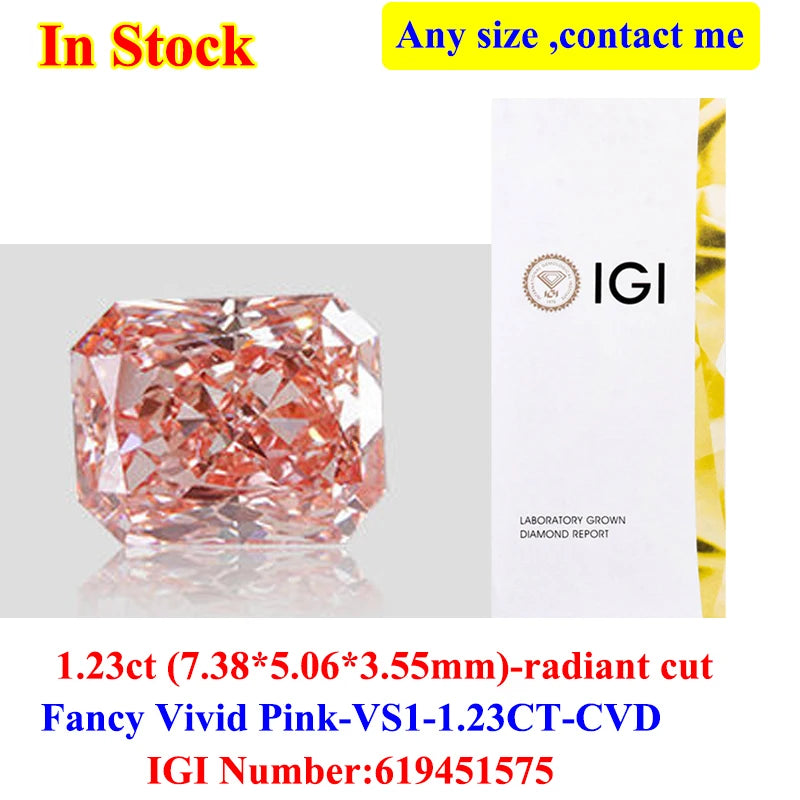 0.5-3CT IGI GIA Certificate HPHT CVD Lab Grown Diamond Loose 0.3/0.5CT DEFG VVS-SI Gemstone Super White for Wedding Fine Jewelry