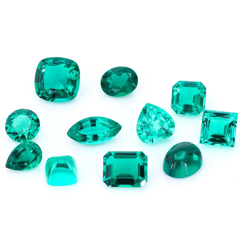 Top Lab Grown Hydrothermal Emerald Cut Zambian Emeralds Stones  No Certificate for Diy Jewelry