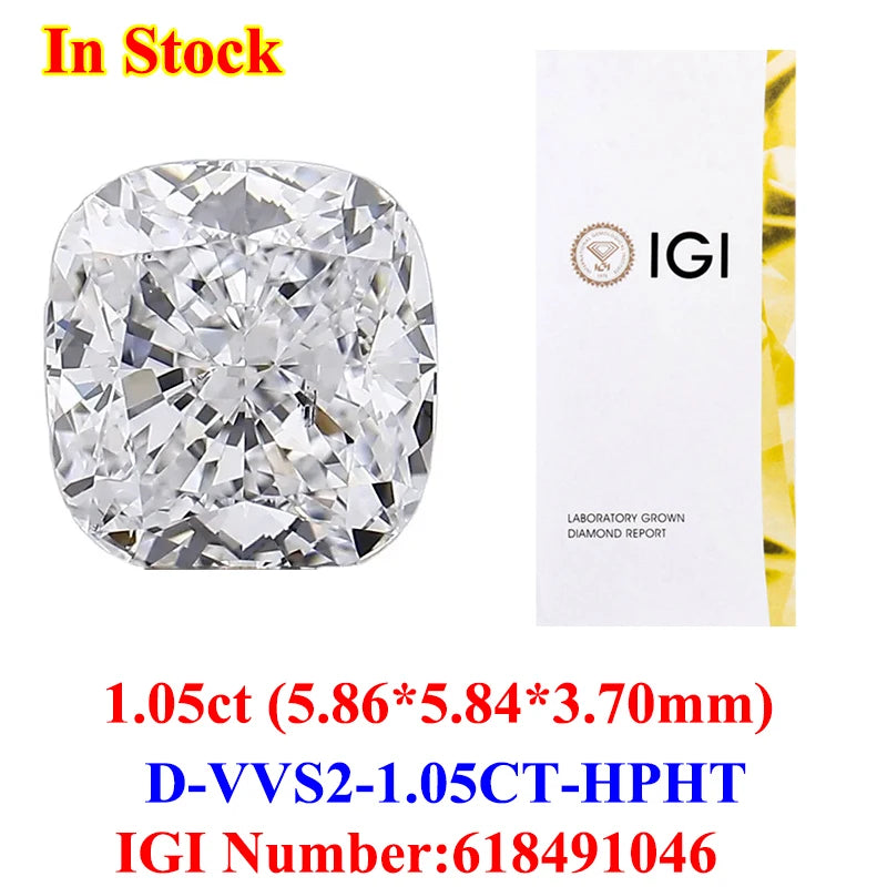 0.5-3CT IGI GIA Certificate HPHT CVD Lab Grown Diamond Loose 0.3/0.5CT DEFG VVS-SI Gemstone Super White for Wedding Fine Jewelry