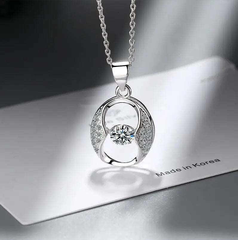 D Color 1 Carat Moissanite Smart Water Drop Pendant Necklace For Women S925 Sterling Silver Plate Pt950 Neck Chain