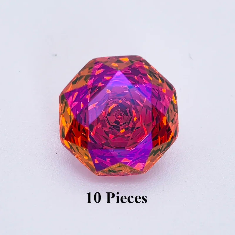 Cubic Zirconia Special Rose Cut Psychedelic Neon Color Gemstone Bead Wholesale and Retail for Top Jewelry Rings Earrings Making