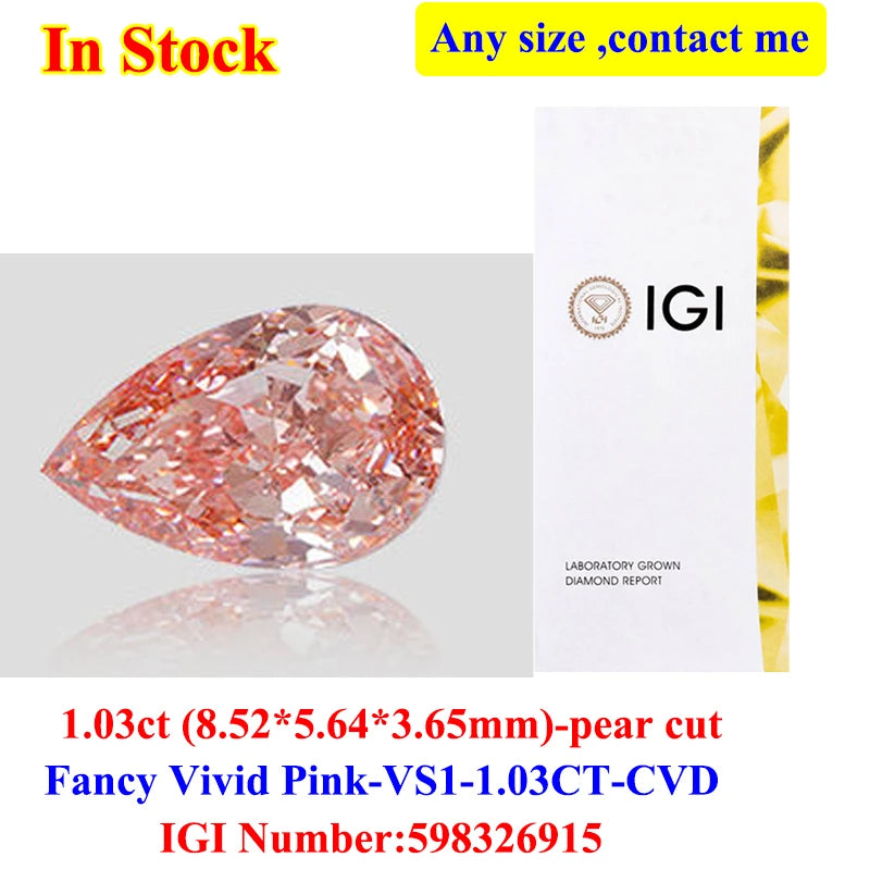 0.5-3CT IGI GIA Certificate HPHT CVD Lab Grown Diamond Loose 0.3/0.5CT DEFG VVS-SI Gemstone Super White for Wedding Fine Jewelry