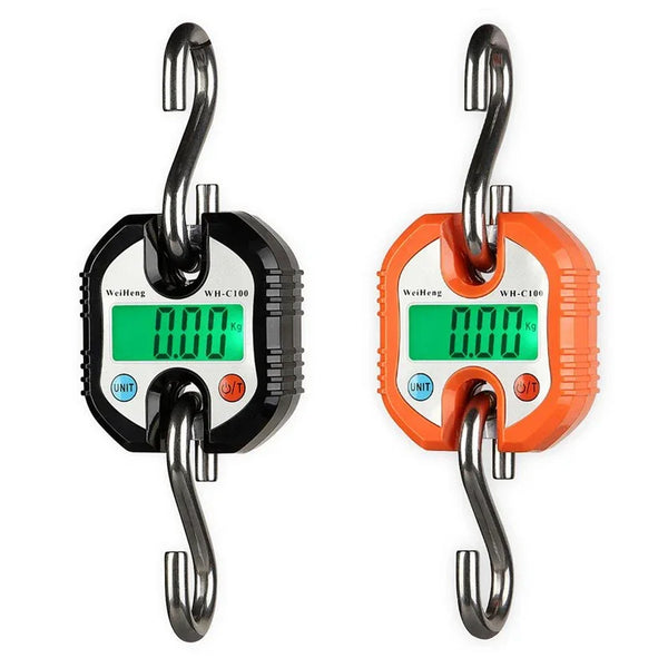 Electronic Hanging Scales 150kg 50g  Digital Stainless Steel Hook Weighing LCD Crane Scale Loop Fish Heavy Duty Weight Balance