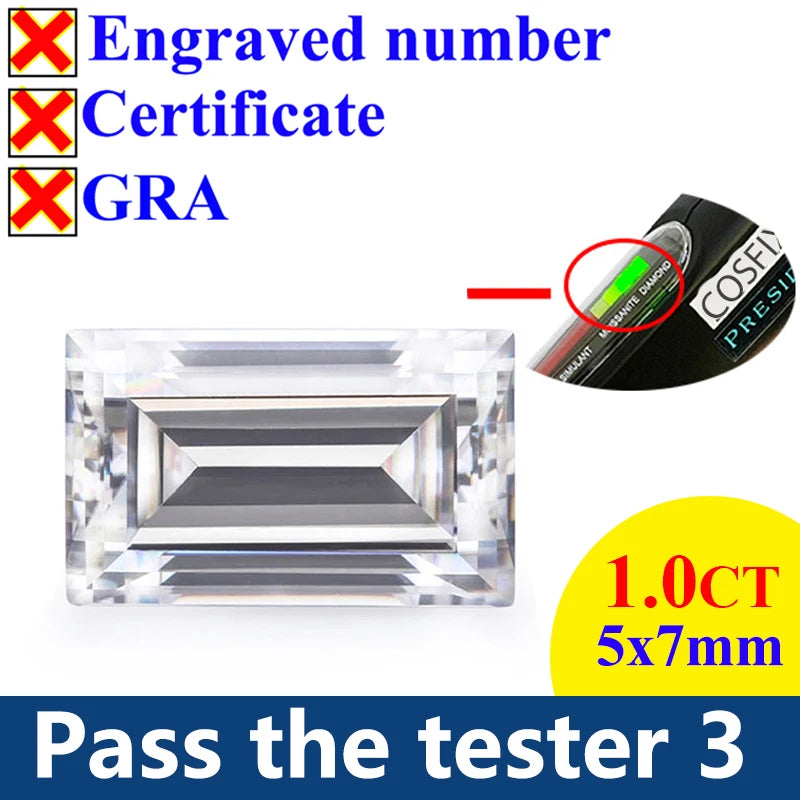 [ Special Quality ] New Rare Moissanite Stone D Color Diamond Oval Round Cut Loose Gemstones Promise Pass PRESIDIUM Tester III/3