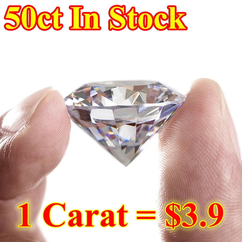 Wholesale 0.7mm-50ct Premium Loose Moissanite Stone Small Size 1CT Moissanite Diamond Stone GRA Factory Quality D Color VVS1 GRA