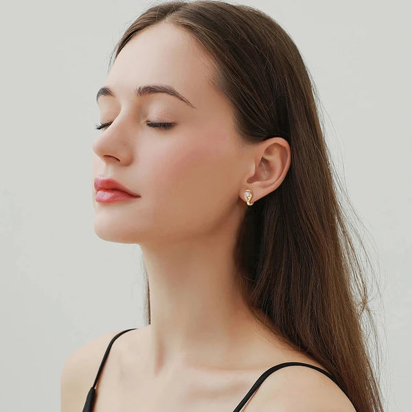 Lnngy Infinity Moissanite Diamond Earring Brinco Prata 925 Sterling Silver Hoop Earrings For Women Sparkling Fine Jewelry GIft