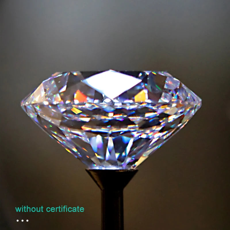 Moissanite Stones 3 MM to 10 CT D Color VVS1 Round Shape Cut Lab Grown Diamond with GRA Certificate Gemstones Wholesale