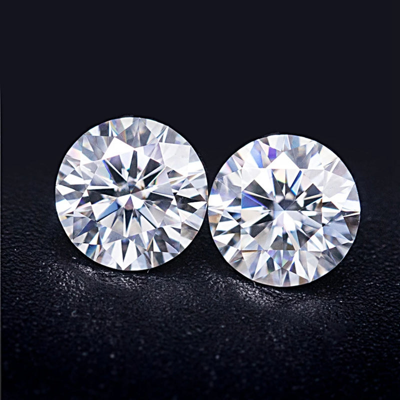 WUIHA Real Round 6.5MM 1CT VVS1 D Moissanite Loose Gemstones 100% Passed Diamond Test GRA Certificate Fine Jewelry Drop Shipping