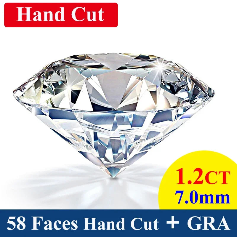 Wholesale 0.7mm-50ct Premium Loose Moissanite Stone Small Size 1CT Moissanite Diamond Stone GRA Factory Quality D Color VVS1 GRA