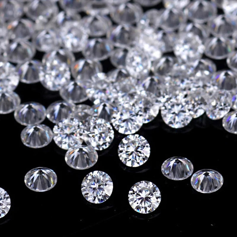 Moissanite Stones 3 MM to 10 CT D Color VVS1 Round Shape Cut Lab Grown Diamond with GRA Certificate Gemstones Wholesale