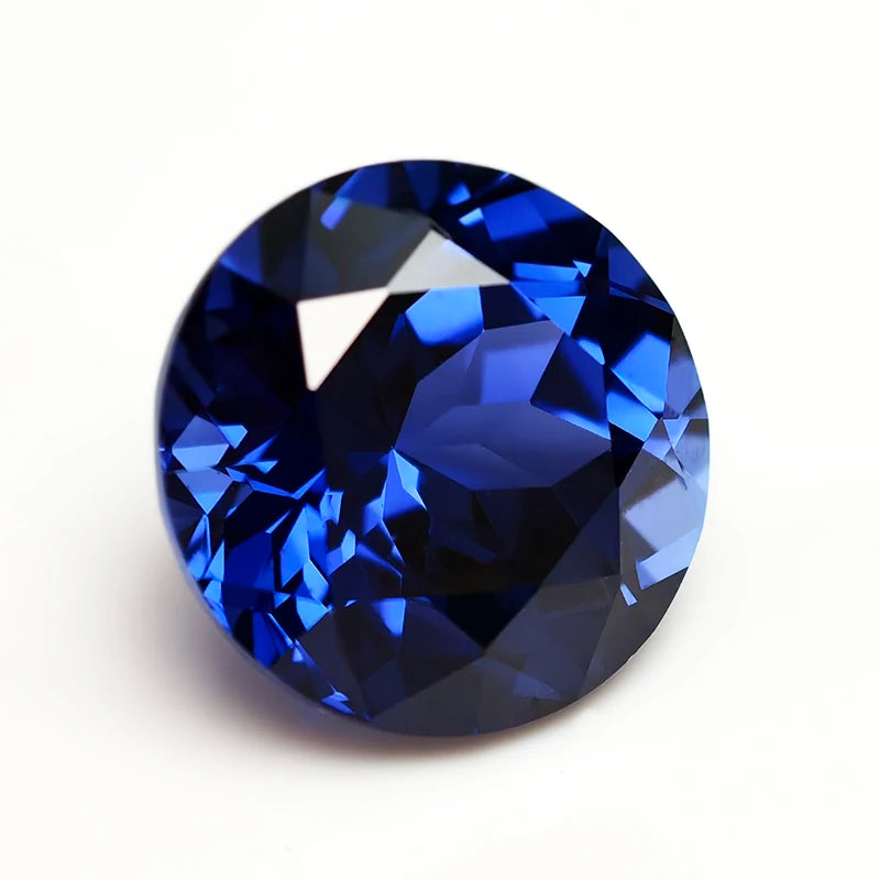 Royal Blue Lab Grown Sapphire Loose Gemstones Round Shape 3.0-12.0mm with AGL Certificate