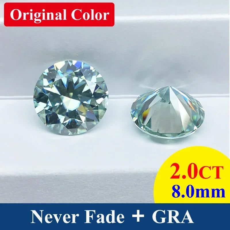 Wholesale 0.7mm-50ct Premium Loose Moissanite Stone Small Size 1CT Moissanite Diamond Stone GRA Factory Quality D Color VVS1 GRA