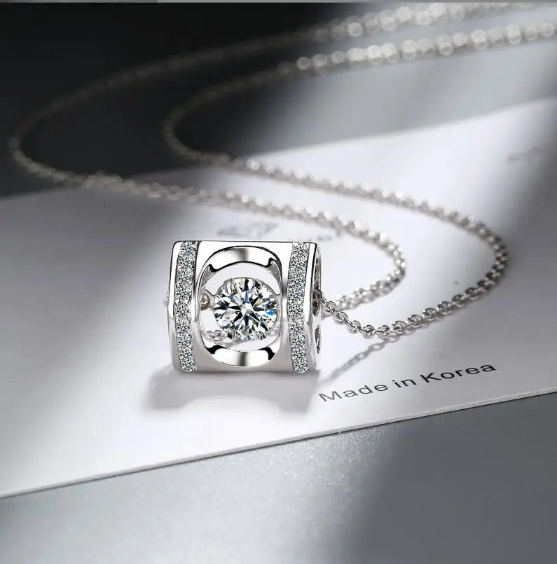 D Color 1 Carat Moissanite Smart Water Drop Pendant Necklace For Women S925 Sterling Silver Plate Pt950 Neck Chain