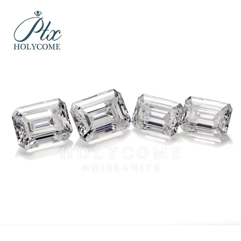 New 3X5-12x16mm Emerald Cut VVS1 With GRA Moissanite Certificate Loose Moissanite Diamond Test Positive Factory Wholesale Price