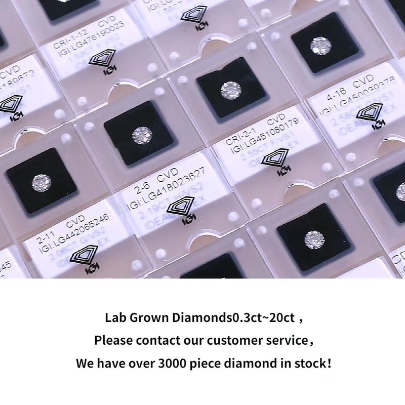 0.3ct 0.5ct 0.6ct 0.7ct 0.8ct 1ct 1.5ct Round Lab Grown Diamond  CVD HPHT IGI GIA Certificate Diamonds Stone Wholesale