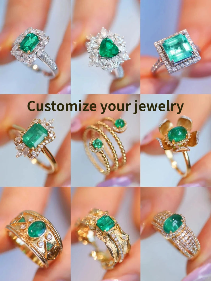 Top Lab Grown Hydrothermal Emerald Cut Zambian Emeralds Stones  No Certificate for Diy Jewelry