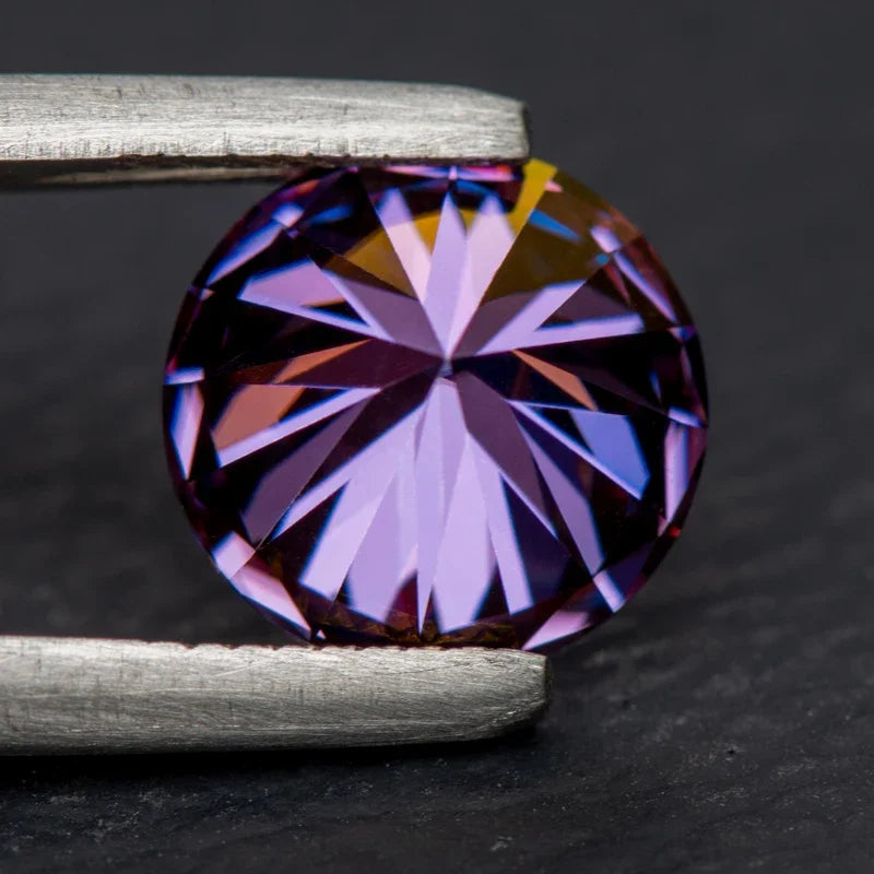 Moissanite Stone Round Cut Emperor Purple Color Lab Created Diamond  Diy Jewelry Making Materials with GRA Certificate