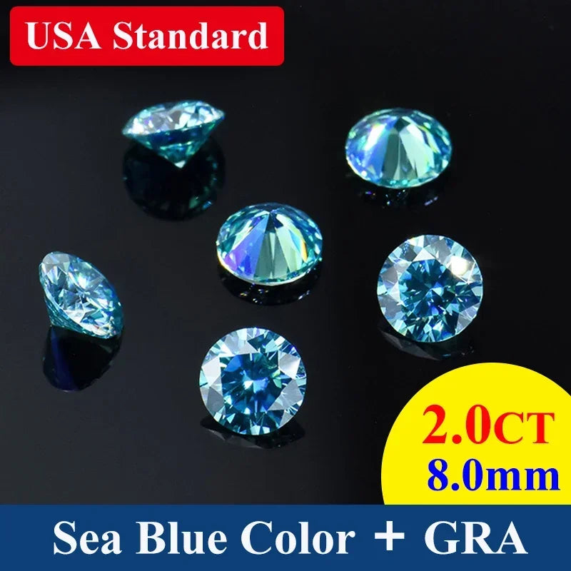 Wholesale 0.7mm-50ct Premium Loose Moissanite Stone Small Size 1CT Moissanite Diamond Stone GRA Factory Quality D Color VVS1 GRA