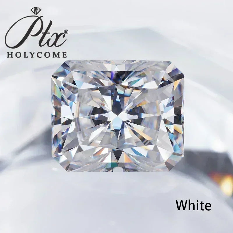 New Brilliant Radiant Cut Brilliant Loose Moissanite Diamond With GRA  Original D Black Green Vivid Blue Aqua Blue Champagne DIY