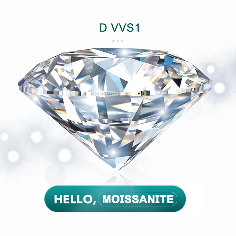 Moissanite Stones 3 MM to 10 CT D Color VVS1 Round Shape Cut Lab Grown Diamond with GRA Certificate Gemstones Wholesale