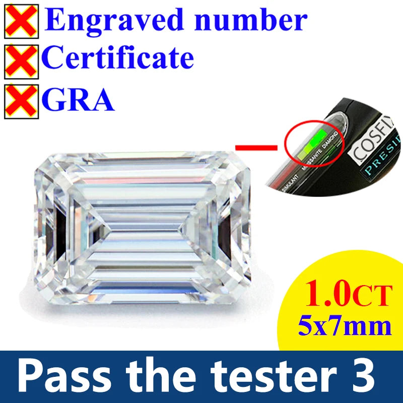 [ Special Quality ] New Rare Moissanite Stone D Color Diamond Oval Round Cut Loose Gemstones Promise Pass PRESIDIUM Tester III/3