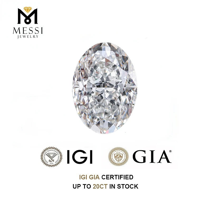 With IGI Certificate Oval Shape Lab Grown Diamond CVD HPHT 1ct1.5ct 2ct 2.5ct 3ct Diamonds stone Wholesale