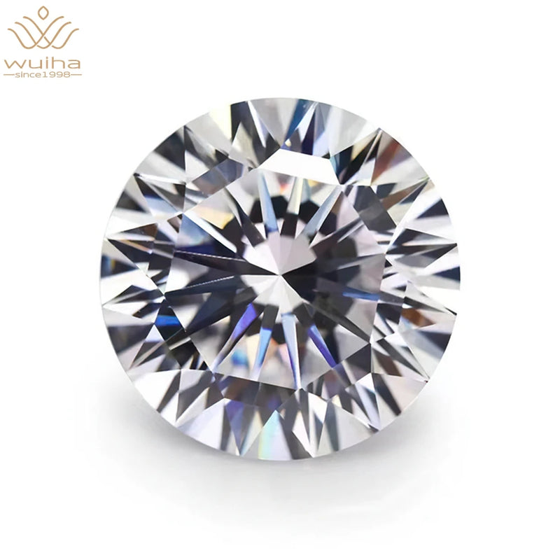 WUIHA Excellent Cut Round 5CT VVS1 D Real GRA Moissanite Loose Gemstones 100% Diamond Tested Fine Jewelry Accessories Wholesale