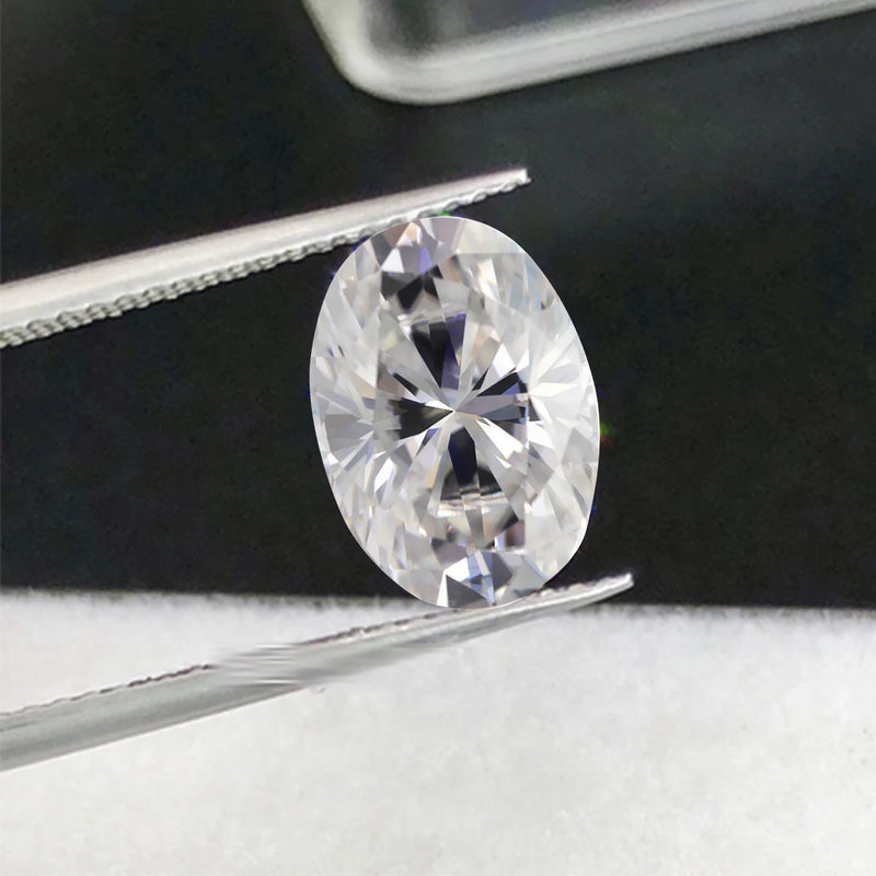 Real Oval Moissanite Loose Gemstones 0.1ct to 8ct D Color VVS1 Excellent Cut Pass Diamond Tester with GRA Certificate Engagement