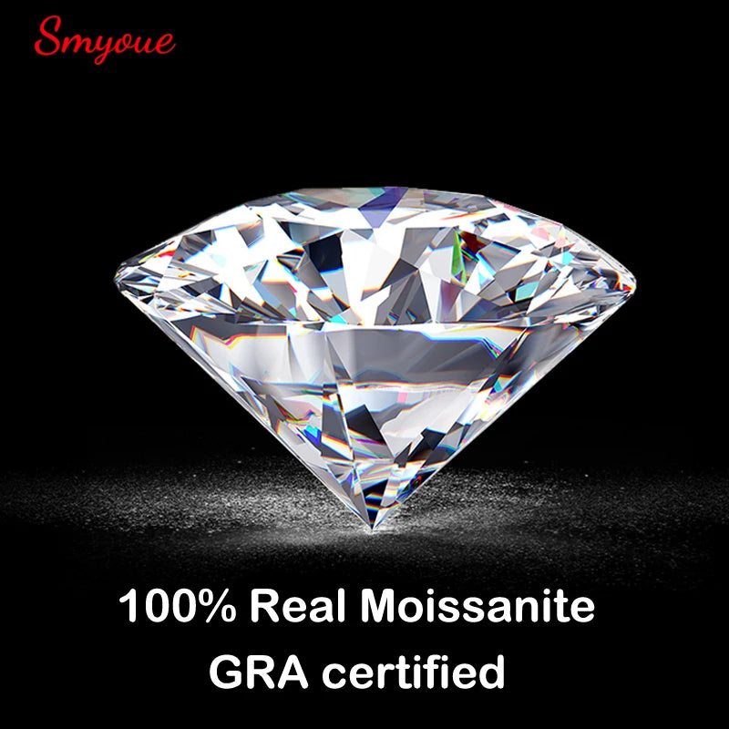 Smyoue 0.1-30CT Loose Gemstones Moissanite Stones D Color VVS1 Round Shape Diamond Excellent Cut Pass Diamond Tester Hot