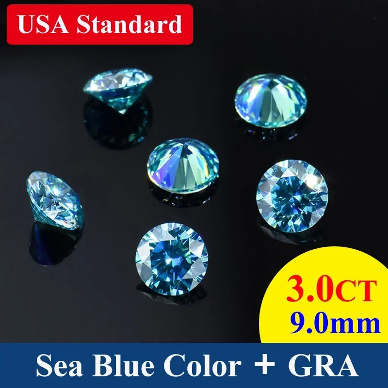 Wholesale 0.7mm-50ct Premium Loose Moissanite Stone Small Size 1CT Moissanite Diamond Stone GRA Factory Quality D Color VVS1 GRA