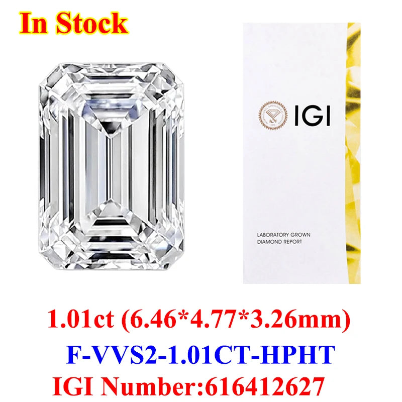 0.5-3CT IGI GIA Certificate HPHT CVD Lab Grown Diamond Loose 0.3/0.5CT DEFG VVS-SI Gemstone Super White for Wedding Fine Jewelry