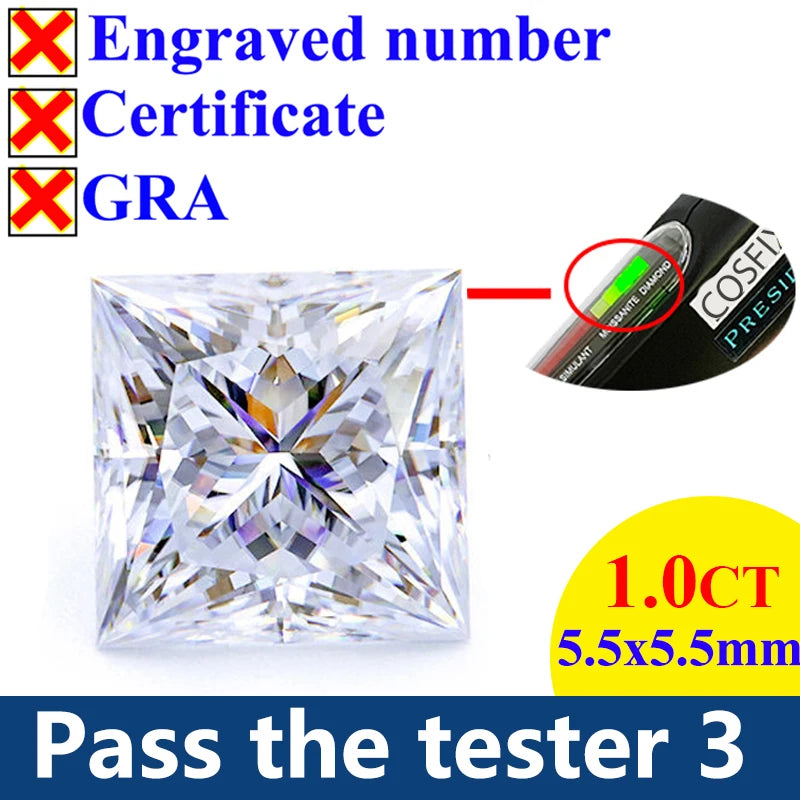 [ Special Quality ] New Rare Moissanite Stone D Color Diamond Oval Round Cut Loose Gemstones Promise Pass PRESIDIUM Tester III/3