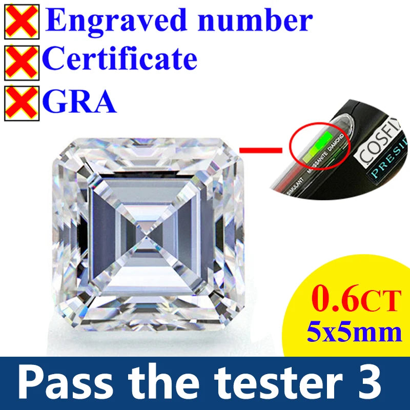 [ Special Quality ] New Rare Moissanite Stone D Color Diamond Oval Round Cut Loose Gemstones Promise Pass PRESIDIUM Tester III/3