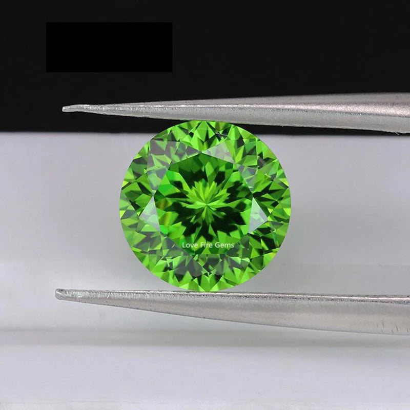 Natural Tsavorite Green Emerald Gemstone Round Cut 11.0mm 5.0 Cts VVS Gem Beads For Jewelry Making