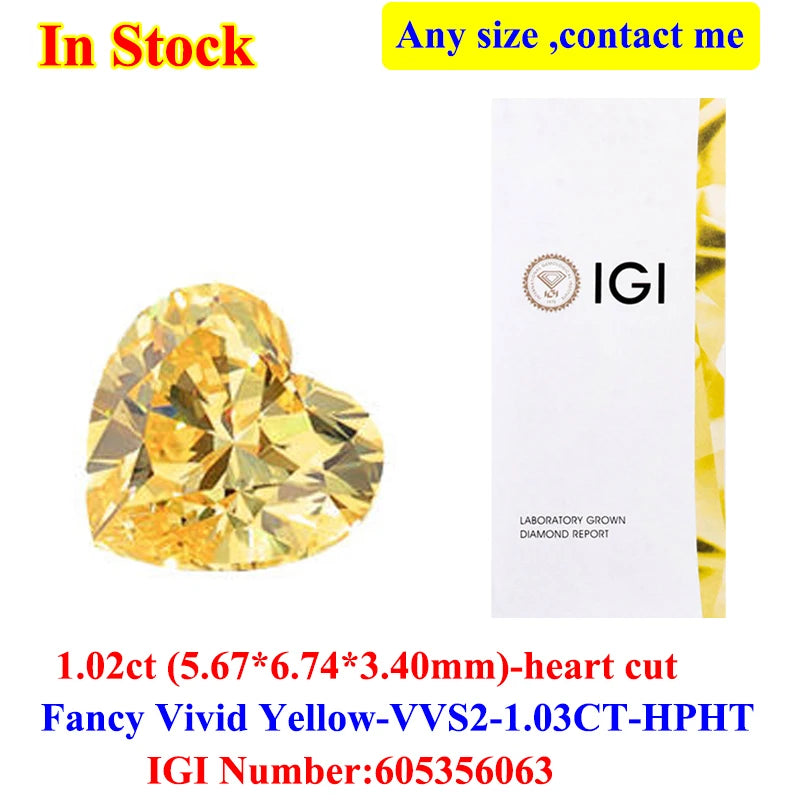 0.5-3CT IGI GIA Certificate HPHT CVD Lab Grown Diamond Loose 0.3/0.5CT DEFG VVS-SI Gemstone Super White for Wedding Fine Jewelry