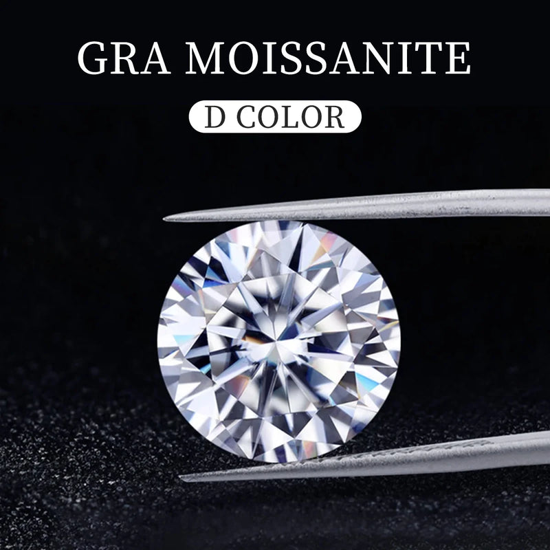 Promotion Real Moissanite Loose gemstones D Color VVS1 3EX White Round Cut Lab Created Diamond with GRA Certified Factory Price