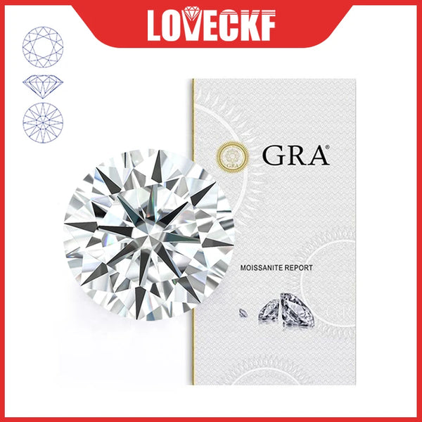 Premium D Color Moissanite Stone with GRA Certificate 0.1-10.0ct Moissanita Loose Gemstones Pass Diamond Tester Wholesale Prices