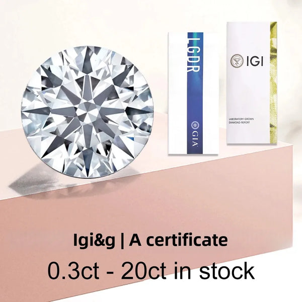 Messi Jewelry IGI GIA Certificate Lab grown Diamonds CVD HPHT 0.3ct 0.5ct 1ct 1.5ct 2ct Loose Diamond Stone Wholesale