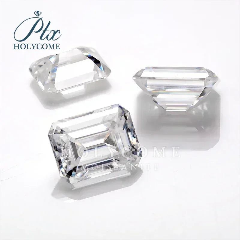 New 3X5-12x16mm Emerald Cut VVS1 With GRA Moissanite Certificate Loose Moissanite Diamond Test Positive Factory Wholesale Price