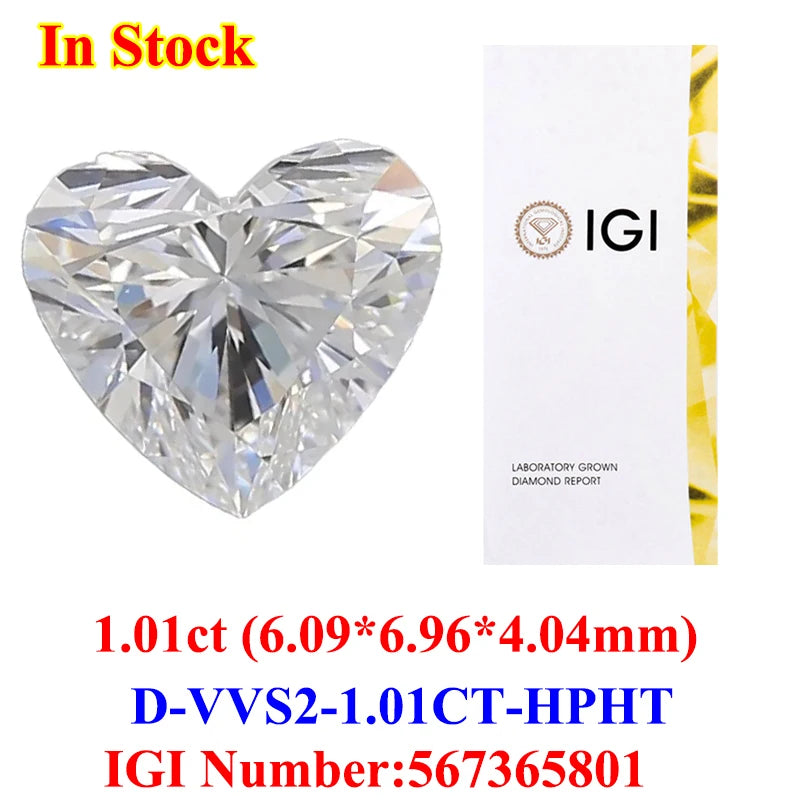 0.5-3CT IGI GIA Certificate HPHT CVD Lab Grown Diamond Loose 0.3/0.5CT DEFG VVS-SI Gemstone Super White for Wedding Fine Jewelry