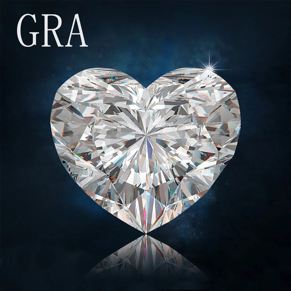 Real Heart Cut Loose Moissanite Stones 0.1ct to 12ct Gems D Color VVS1 Pass Diamond Test with GRA Certificate Jewelry Material